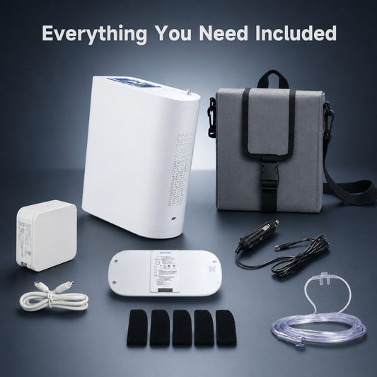 Small Lightweight 1-8L Adjustable Portable Oxygen Concentrator With 11 Hours Battery Work Continuously For Travel Use POC-08
