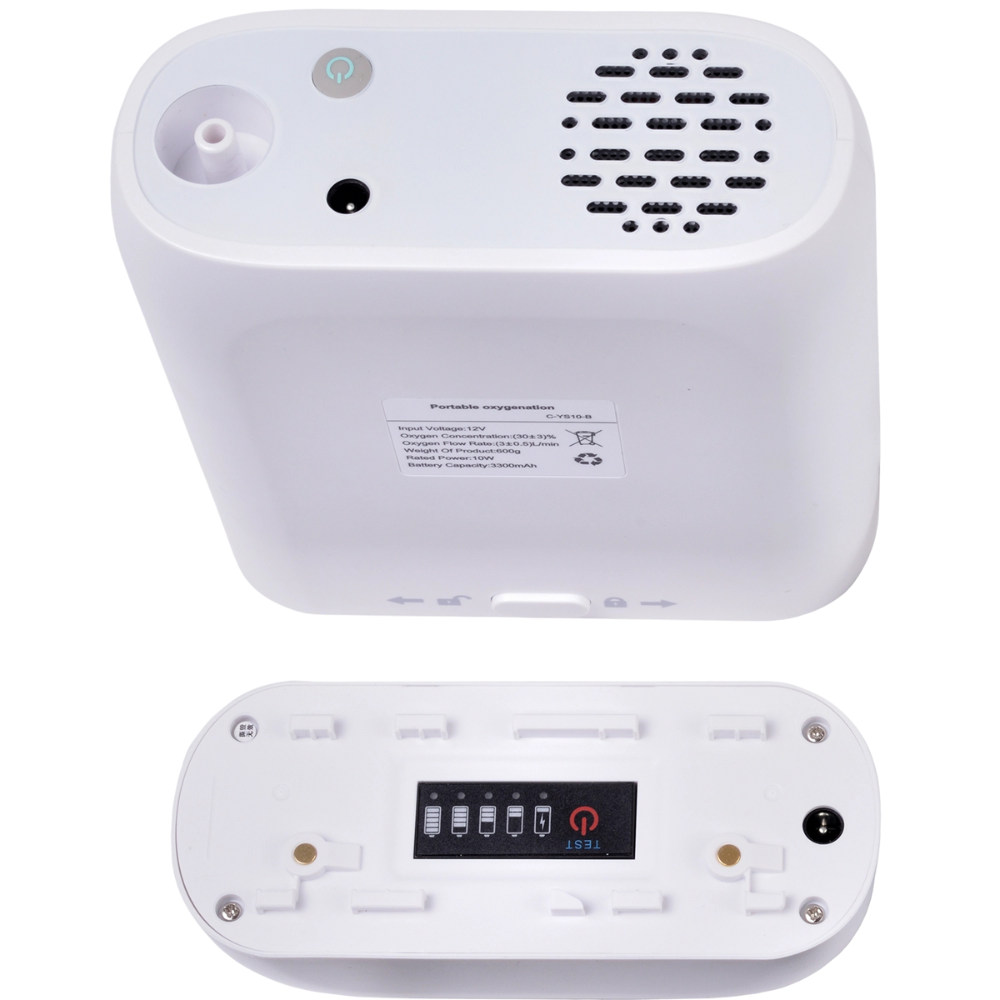 Mini Travel Use Portable 3L Oxygen Concentrator Machine Continuous Flow with Long-time Working Battery Low Noise C-YS10-B