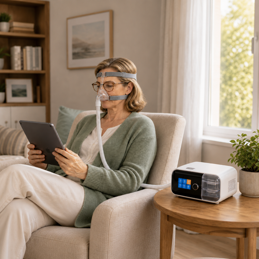 Auto CPAP Machine With Heated Humidifier Auto Pressure Control Ultra Quiet Operation Sleep Data Tracking DF-20A-HM