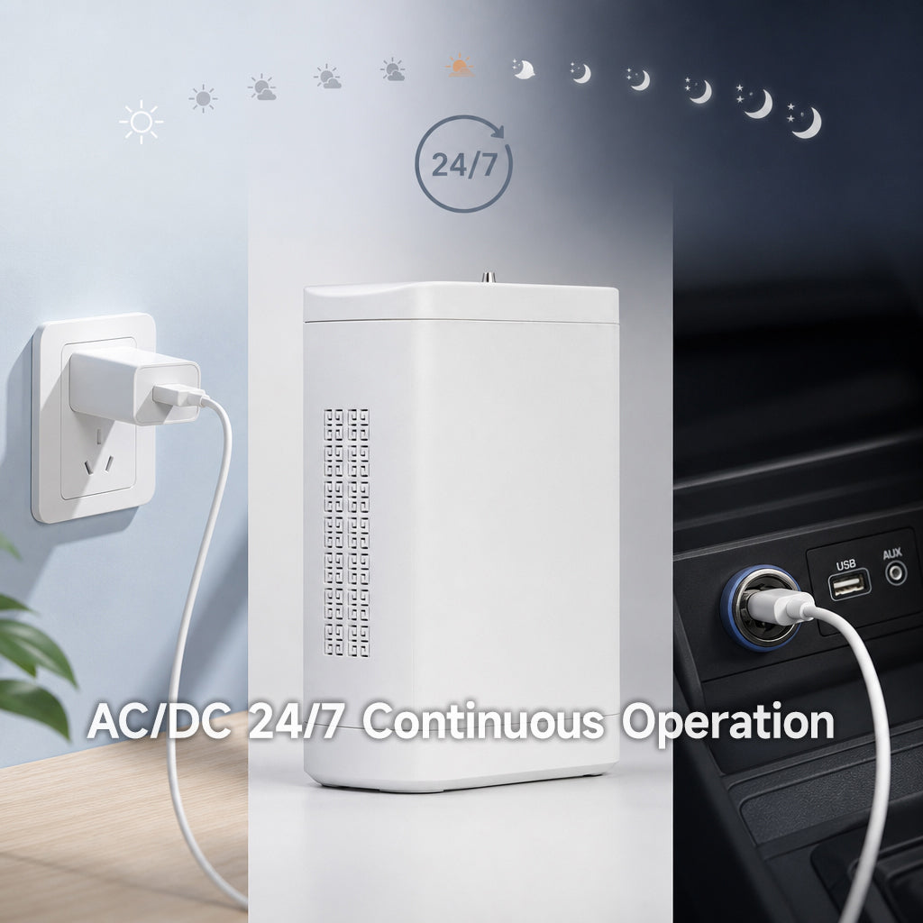 Small Lightweight 1-8L Adjustable Portable Oxygen Concentrator With 11 Hours Battery Work Continuously For Travel Use POC-08