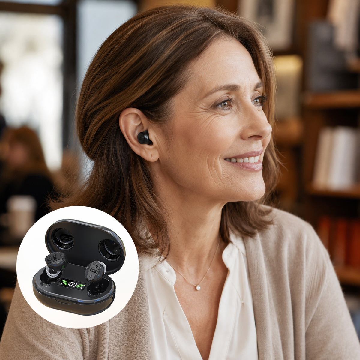 CIC Hearing Aids with 16-Channel Clarity Smart Noise Reduction Lightweight Comfort and Long-Lasting Power for Everyday Use GM-901