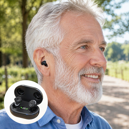 CIC Hearing Aids with 16-Channel Clarity Smart Noise Reduction Lightweight Comfort and Long-Lasting Power for Everyday Use GM-901