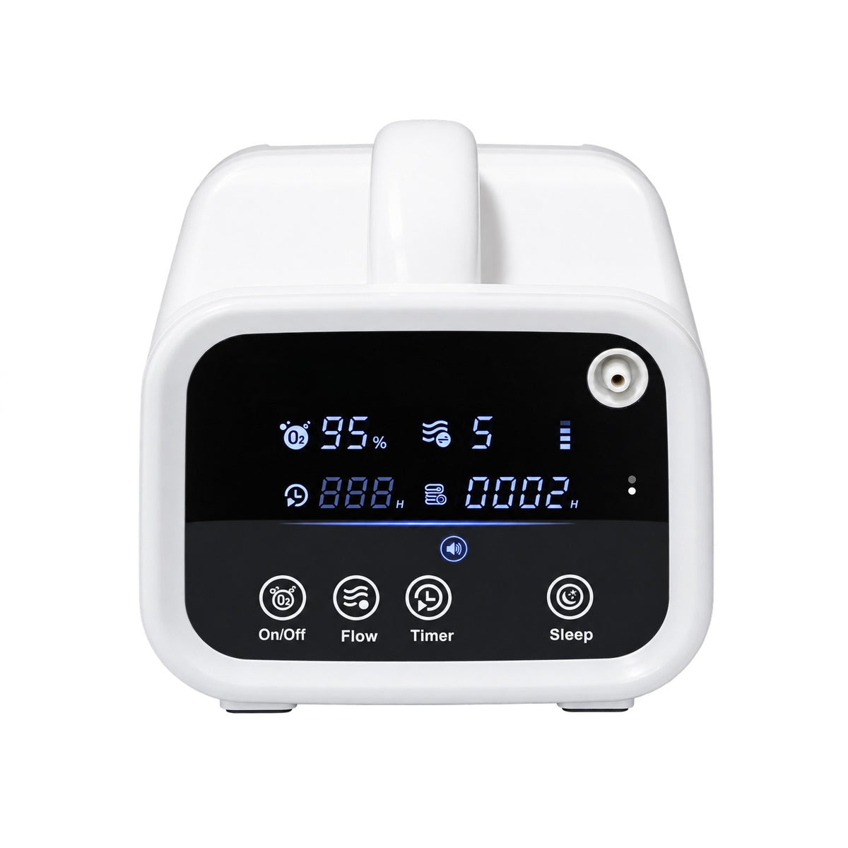 Up To 93% Purity 1-5L Continuous Flow Portable Oxygen Concentrator With Long Battery Life 24/7 Work for All Night Use ROV-05