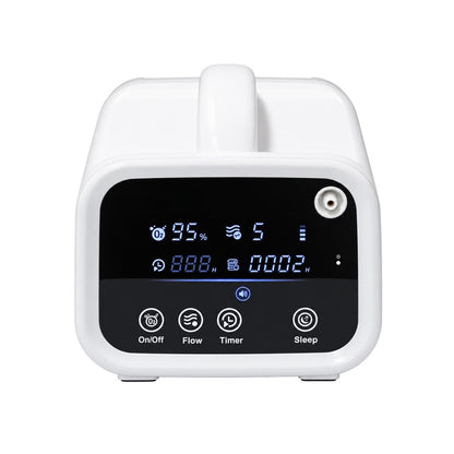 Up To 93% Purity 1-5L Continuous Flow Portable Oxygen Concentrator With Long Battery Life 24/7 Work for All Night Use ROV-05