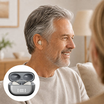 Compact and Lightweight CIC Hearing Aids with 32-Channel Smart Chip UV Sterilization and 3 Listening Modes GM-955
