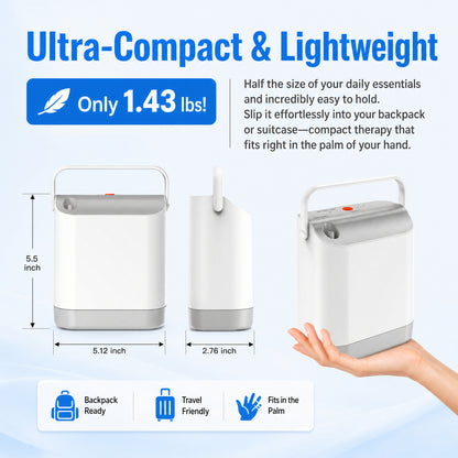 HACENOR Small Travel Use Portable 1.5L Oxygen Concentrator Continuous Flow With 9 Hours Long-life Battery FYY-01