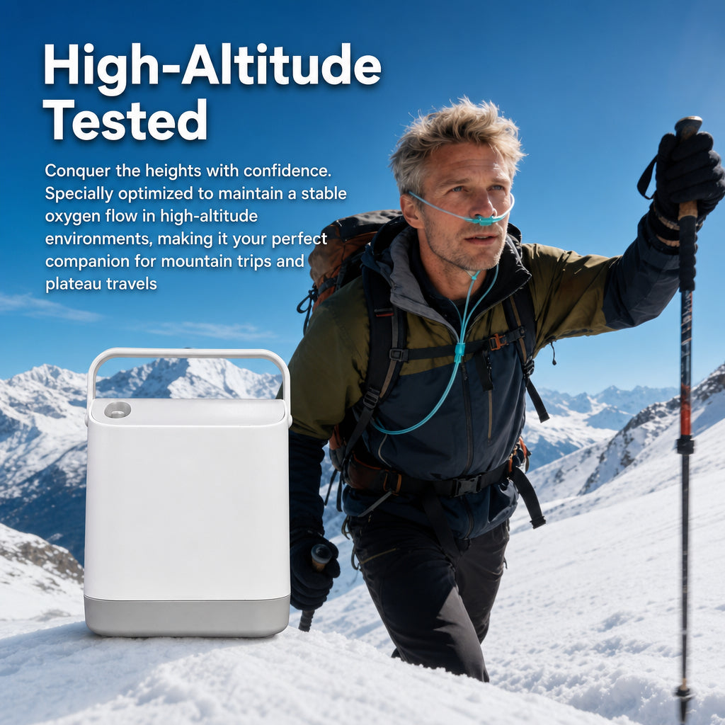 HACENOR Small Travel Use Portable 1.5L Oxygen Concentrator Continuous Flow With 9 Hours Long-life Battery FYY-01