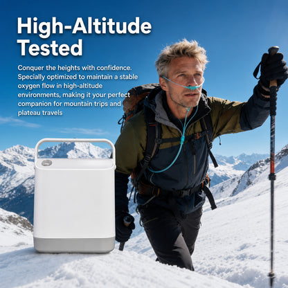 HACENOR Small Travel Use Portable 1.5L Oxygen Concentrator Continuous Flow With 9 Hours Long-life Battery FYY-01