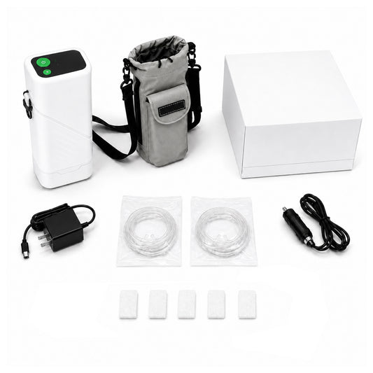 1–5L Adjustable 90% High Purity Pulse Flow Portable Oxygen Concentrator 6H Long Battery Lightweight For Travel Use ROV-03