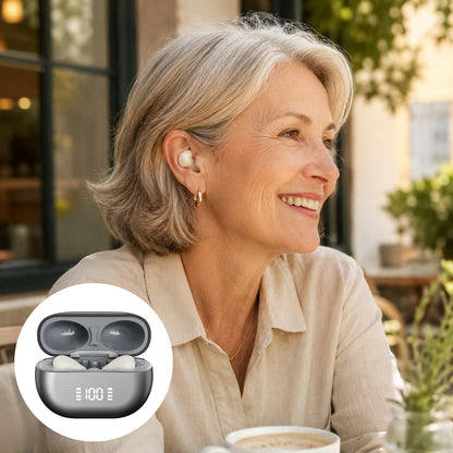 Compact and Lightweight CIC Hearing Aids with 32-Channel Smart Chip UV Sterilization and 3 Listening Modes GM-955