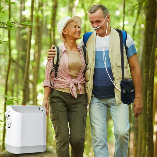 HACENOR Small 1.5L Continuous Flow Portable Oxygen Concentrator With 9 Hours Long-life Battery Airplane Friendly For Travel Use FYY-01