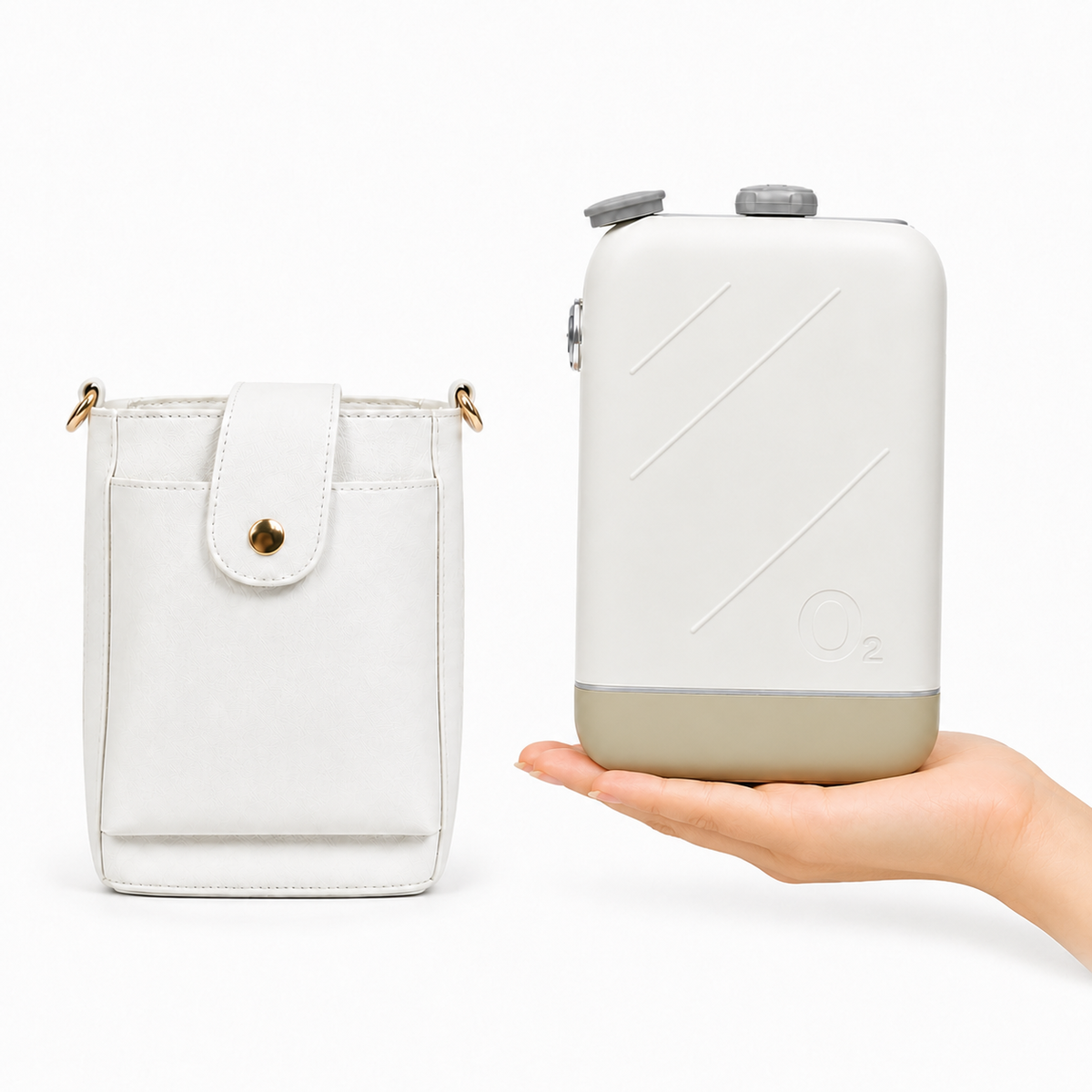 Small Portable 2L Continuous Flow Oxygen Concentrator with Low Noise and 2-Hour Long-life Battery for 24/7 Continuous Work Home Travel Use ROV-02