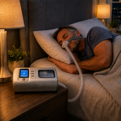 Auto CPAP Machine Featuring Heated Humidifier Whisper Quiet Performance Leak Compensation and Smart Sleep Reports DS-6