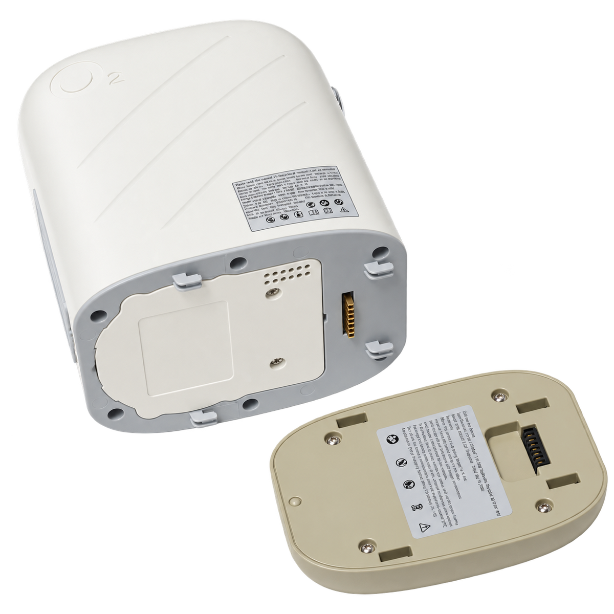 Small Portable 2L Continuous Flow Oxygen Concentrator with Low Noise and 2-Hour Long-life Battery for 24/7 Continuous Work Home Travel Use ROV-02