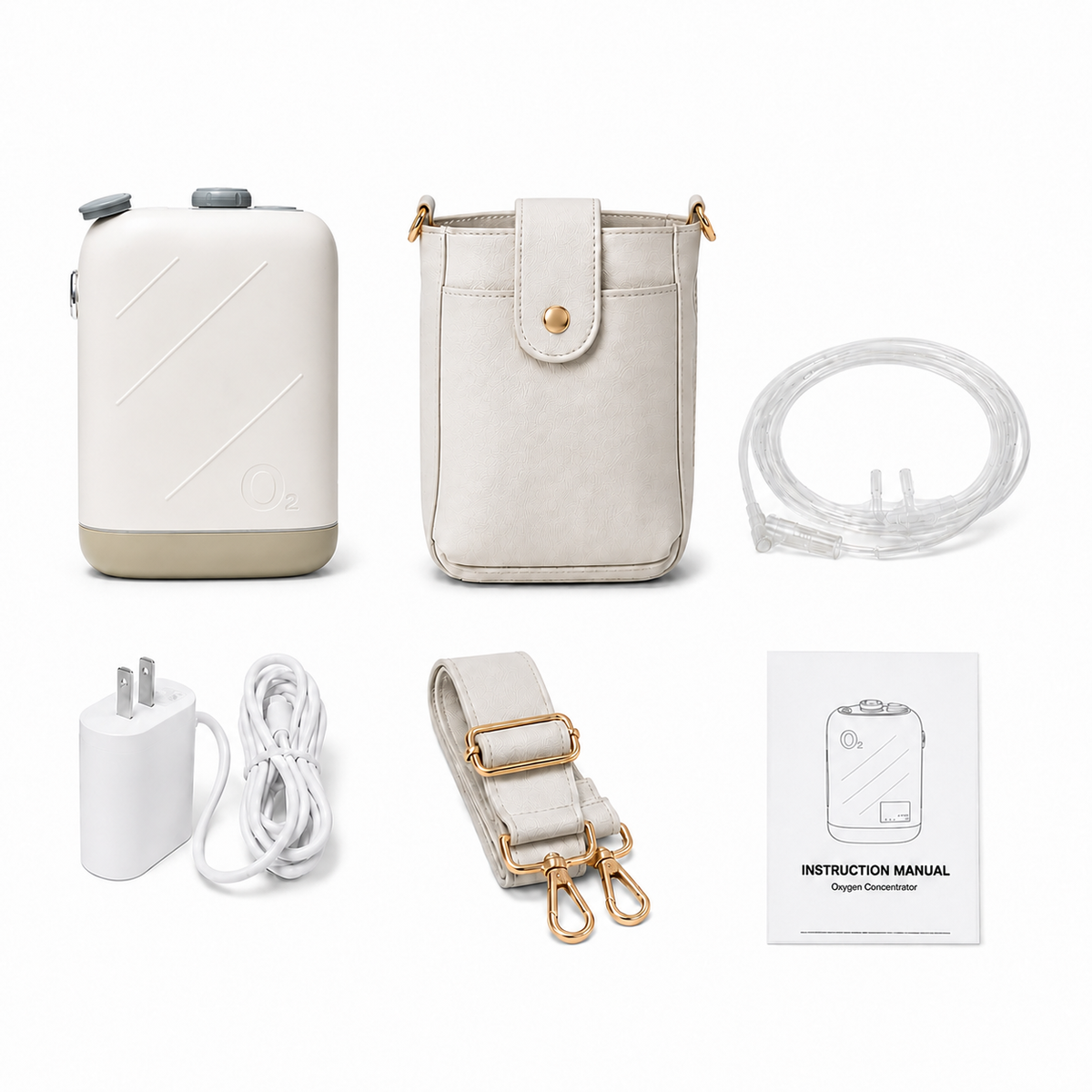 Small Portable 2L Continuous Flow Oxygen Concentrator with Low Noise and 2-Hour Long-life Battery for 24/7 Continuous Work Home Travel Use ROV-02