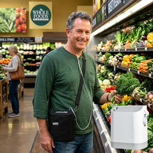 HACENOR Small Travel Use Portable 1.5L Oxygen Concentrator Continuous Flow With 9 Hours Long-life Battery FYY-01