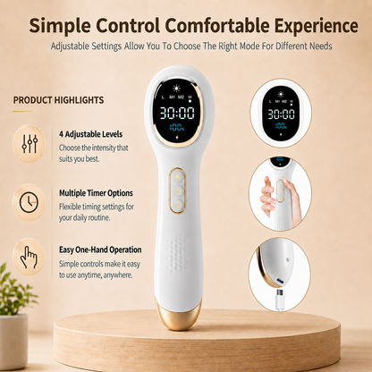 Handheld Red Light Device 17×650nm LED Portable Design With Adjustable Timer JGY-03