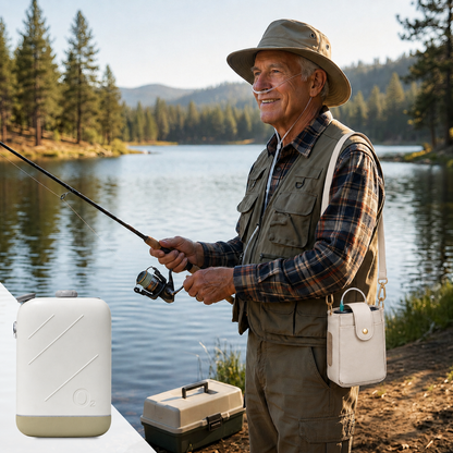Lightweight 2L Continuous Flow Long-life Battery Low Noise Portable Oxygen Concentrator ROV-02