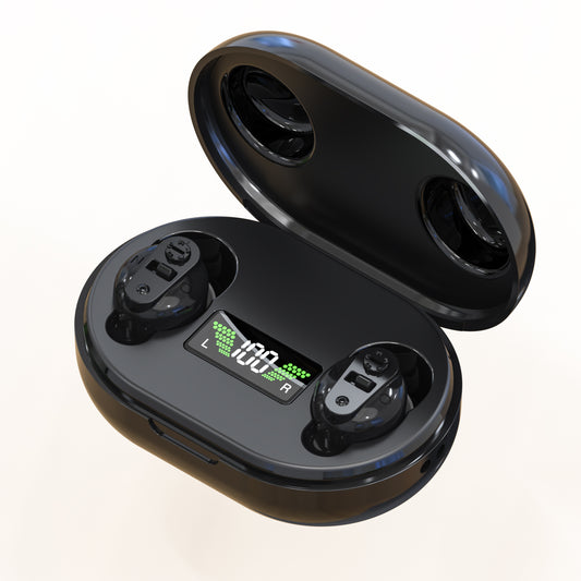 CIC Hearing Aids with 16 Channel Digital Processing for Seniors Long Battery Life and Comfortable Invisible Fit GM-901
