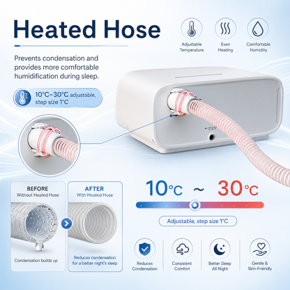 Smart Auto CPAP Machine With Adaptive Pressure Control Heated Hose And Bluetooth Connectivity DF-20A-HM