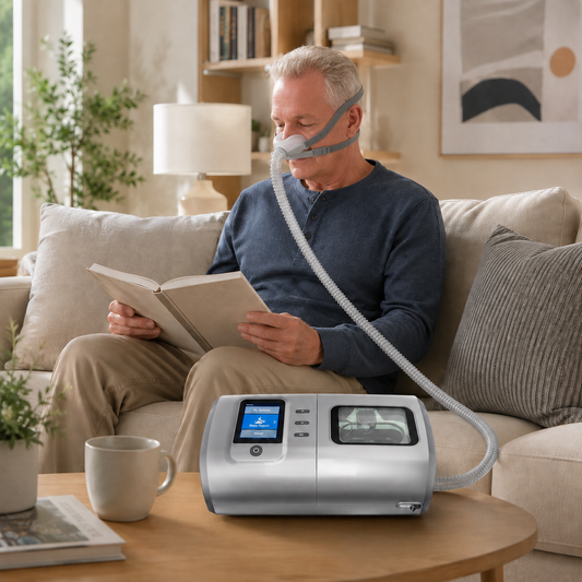 Auto CPAP Machine with Intelligent Pressure Control Heated Humidifier Color Display and Advanced Sleep Data Monitoring DS-6