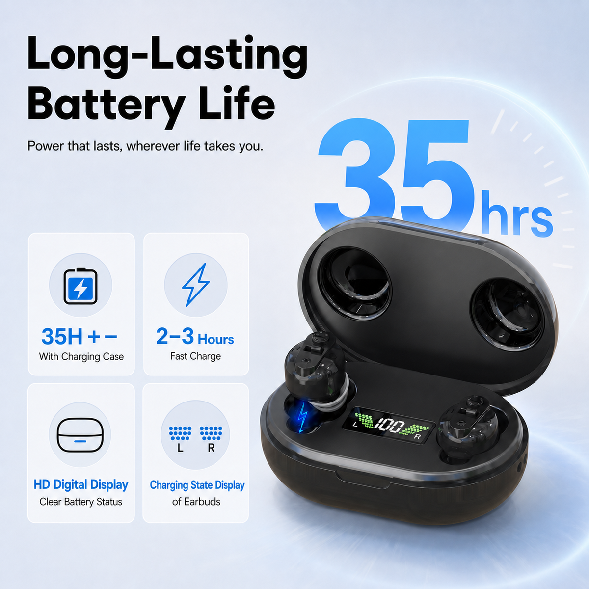 CIC Hearing Aids with 16-Channel Clarity Smart Noise Reduction Lightweight Comfort and Long-Lasting Power for Everyday Use GM-901