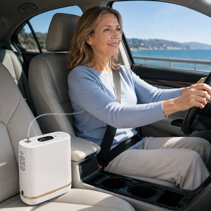 Small 1-5L Adjustable Pulse Flow 90% High Purity Portable Oxygen Concentrator with Long Battery Life and Low Noise for Travel Use ROV-5P